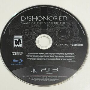 PS3 Dishonored Game of the Year Edition PlayStation 3